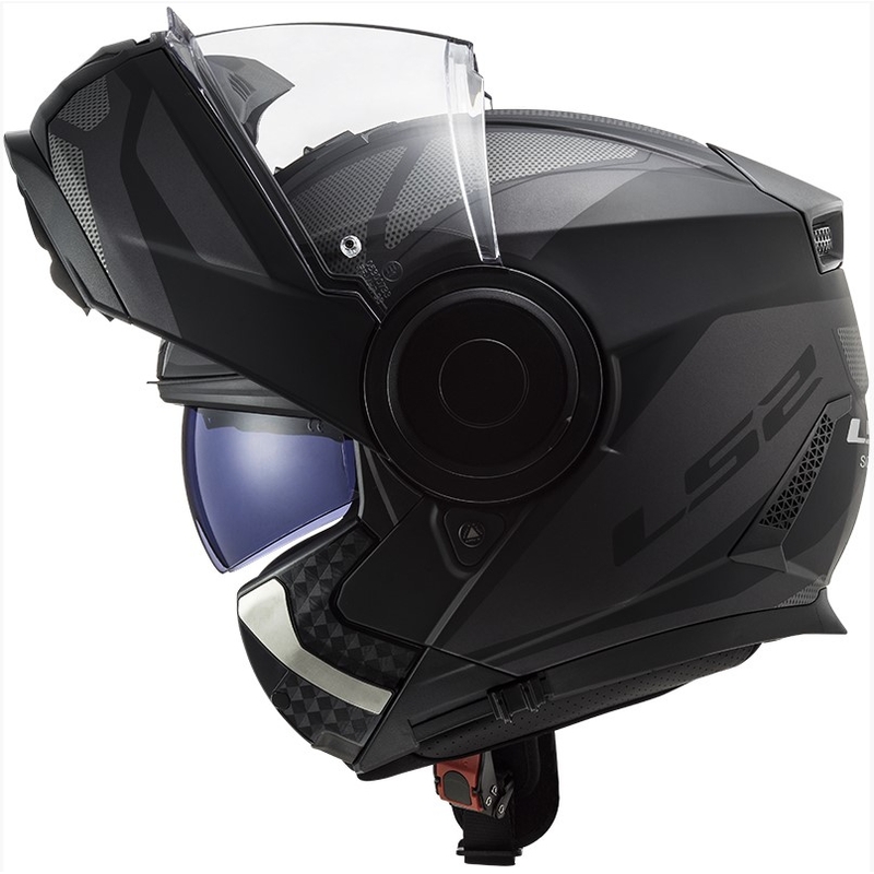 Casco da moto LS2 FF902 Scope Axis nero-titanio, ribaltabile