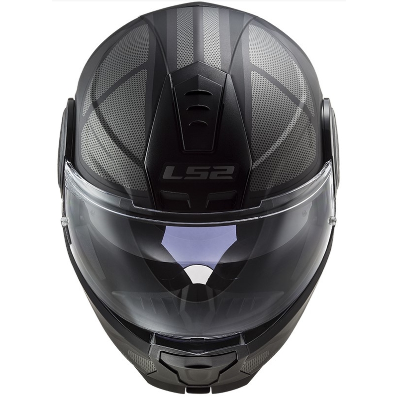 Casco da moto LS2 FF902 Scope Axis nero-titanio, ribaltabile