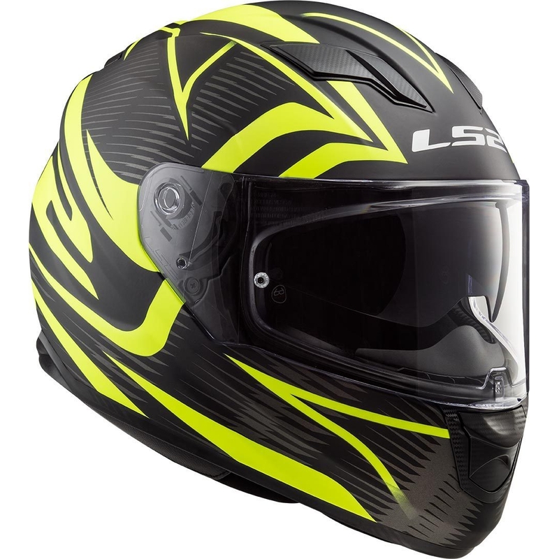 Casco moto integrale LS2 FF320 Stream Evo Jink nero-giallo fluo