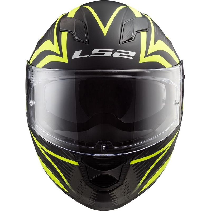 Casco moto integrale LS2 FF320 Stream Evo Jink nero-giallo fluo