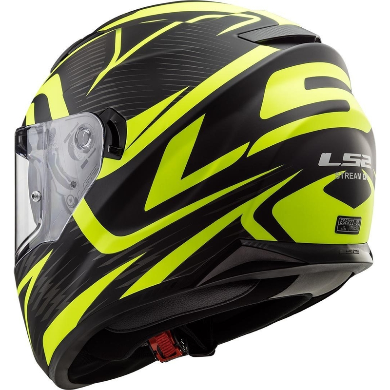 Casco moto integrale LS2 FF320 Stream Evo Jink nero-giallo fluo