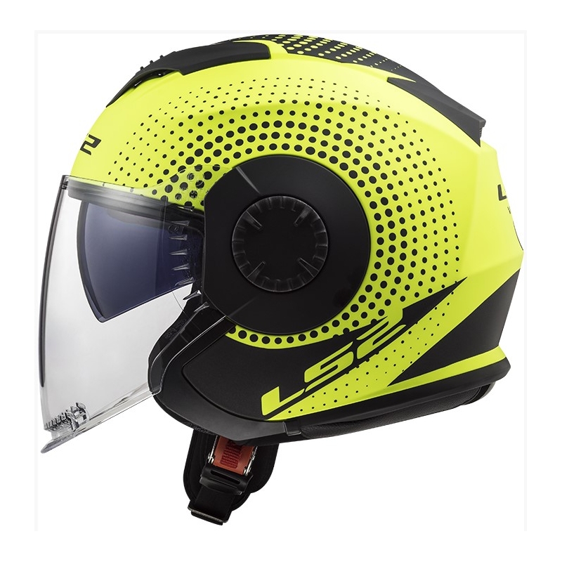 Otevřená přilba na motorku LS2 OF570 Verso Spin černo-fluo žlutá