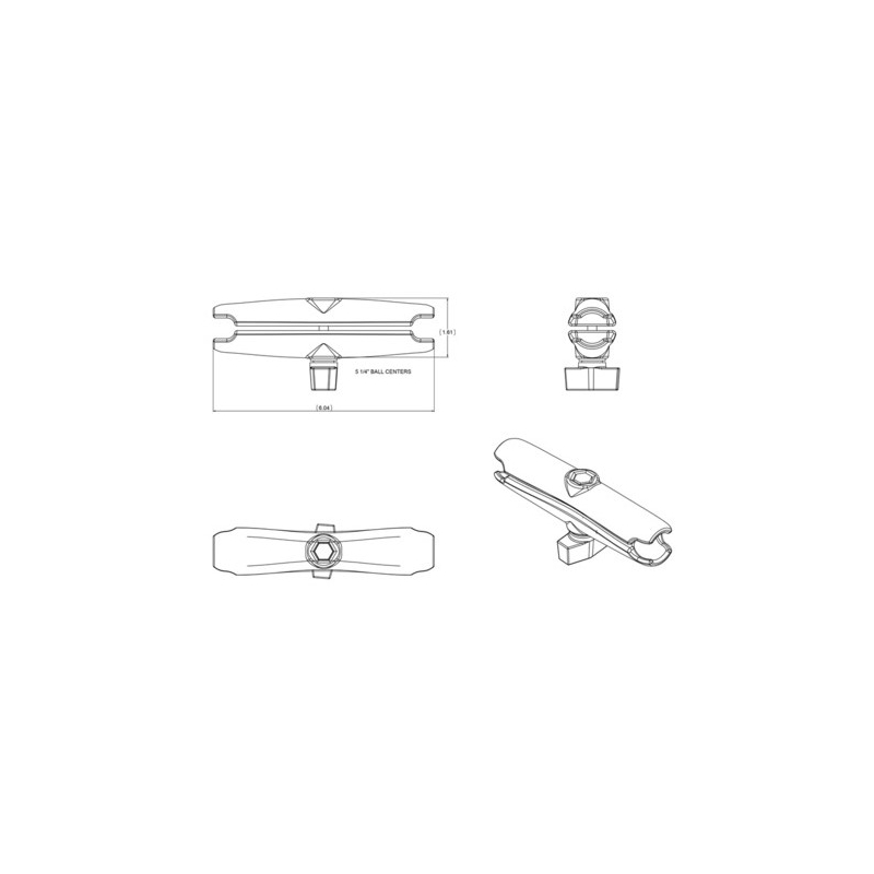 Supporti RAM per perni a sfera da 1" - 152 mm