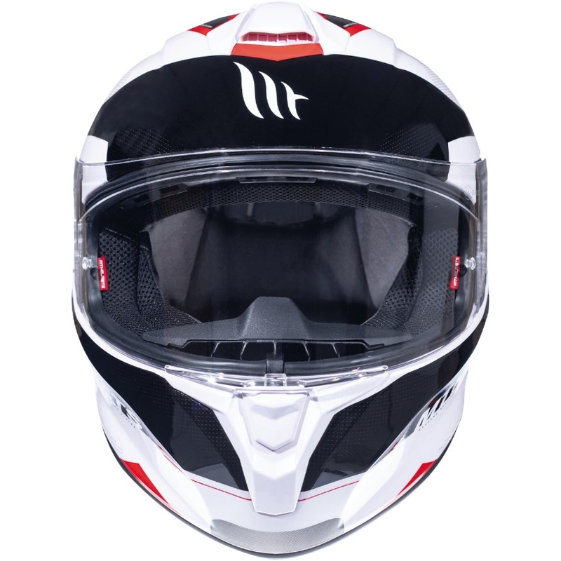 Integrální přilba na motorku MT Targo Enjoy černo-bílo-červená