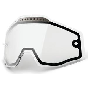 Doppio plexi trasparente per occhiali da motocross 100% Racecraft/Accuri/Strata