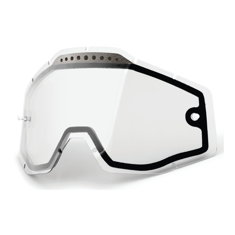 Doppio plexi trasparente per occhiali da motocross 100% Racecraft/Accuri/Strata