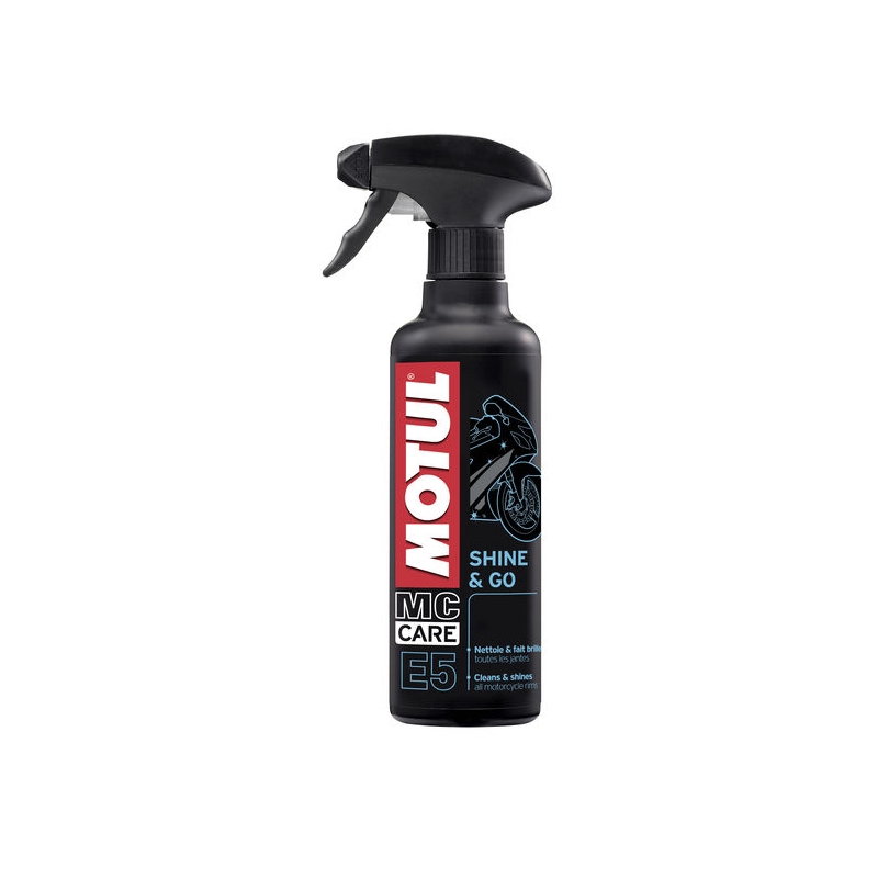 Motul E5 Shine and Go Spray per il trattamento della plastica