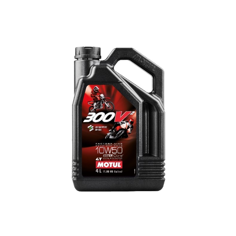 Olio Motul 300V² 4T FL Strada/Fuori Strada 10W50 4 l