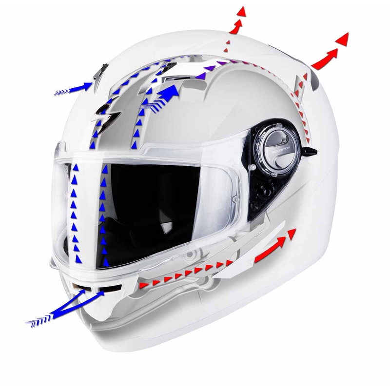 Integrální přilba na moto Scorpion EXO-500 černá lesklá výprodej