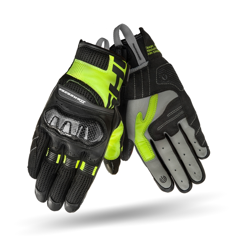 Guanti da moto Shima X-Breeze 2 nero-giallo fluo