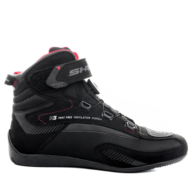 Stivali da moto Shima Exo Vented Nero-Grigio-Rosso