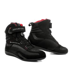Stivali da moto da donna Shima Exo Vented nero-grigio-rosso