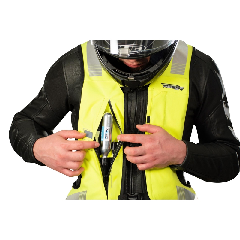 Gilet airbag elettronico HELITE e-Turtle giallo fluo