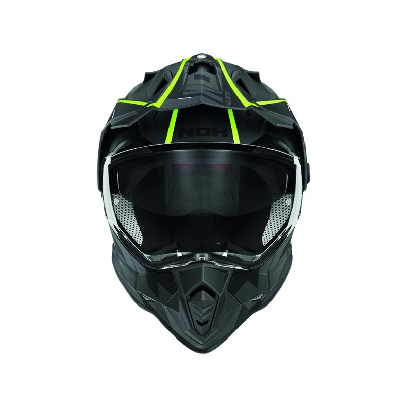 Enduro přilba NOX N312 Crow černo-fluo žlutá výprodej