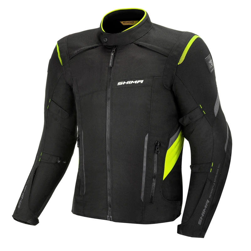 Bunda na motorku Shima Rush černo-fluo žlutá výprodej