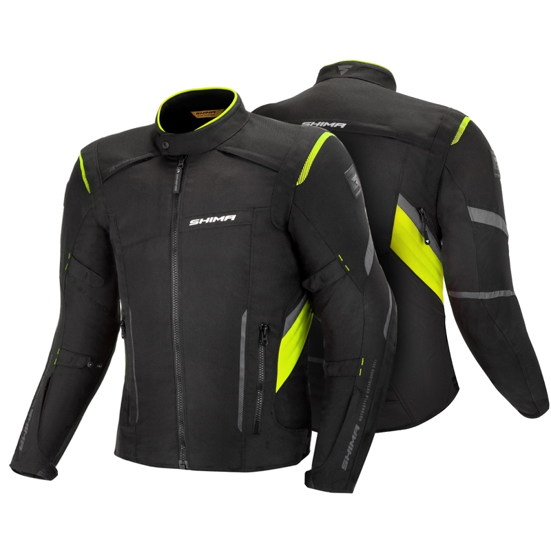 Bunda na motorku Shima Rush černo-fluo žlutá výprodej