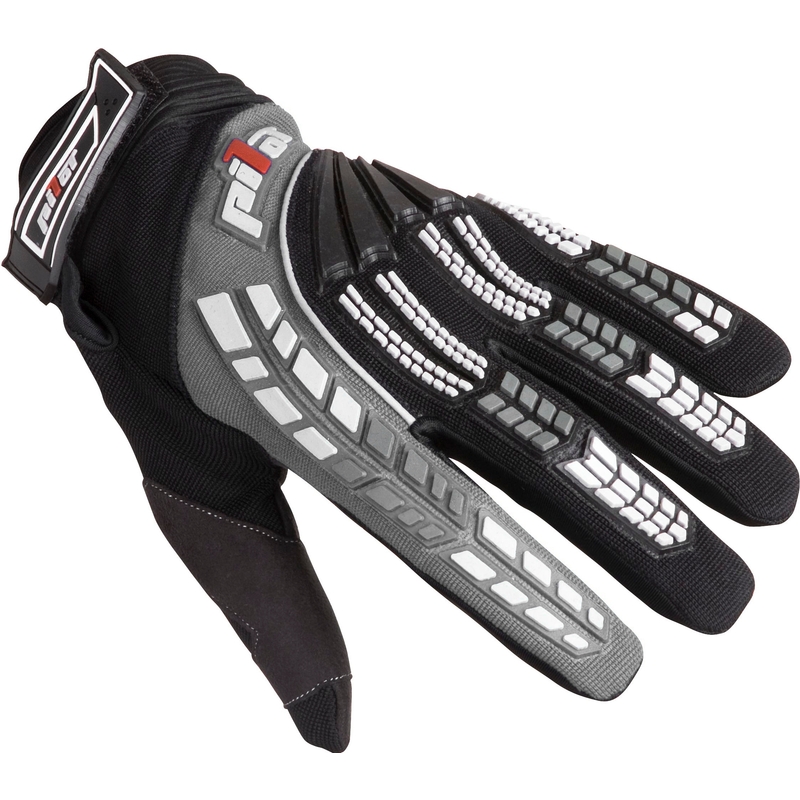 Guanti da moto mx per bambini Pilot nero/grigio