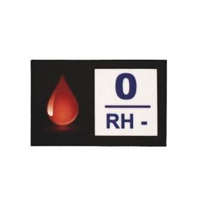 Adesivo con gruppo sanguigno 0 RH-