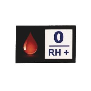 Adesivo con gruppo sanguigno 0 RH+