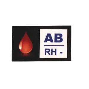 Gruppo sanguigno adesivo AB RH-