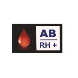 Gruppo sanguigno adesivo AB RH+