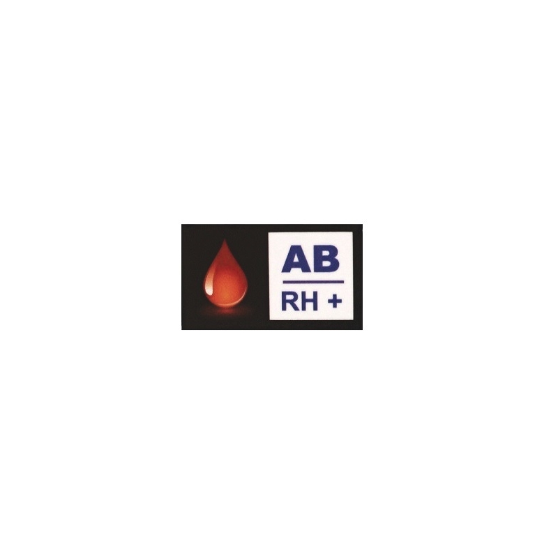 Gruppo sanguigno adesivo AB RH+