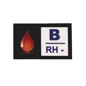 Adesivo con gruppo sanguigno B RH-